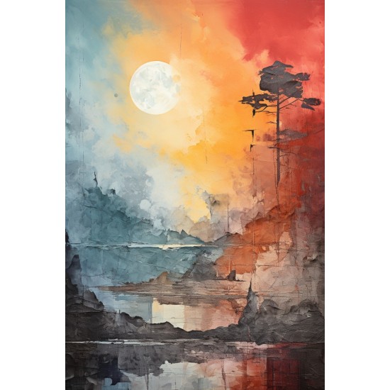 Abstract painting landscape - Πίνακας σε καμβά