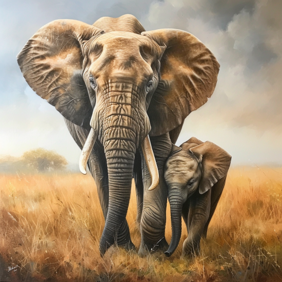 Africa love - Πίνακας σε καμβά Κάδρα / Καμβάδες