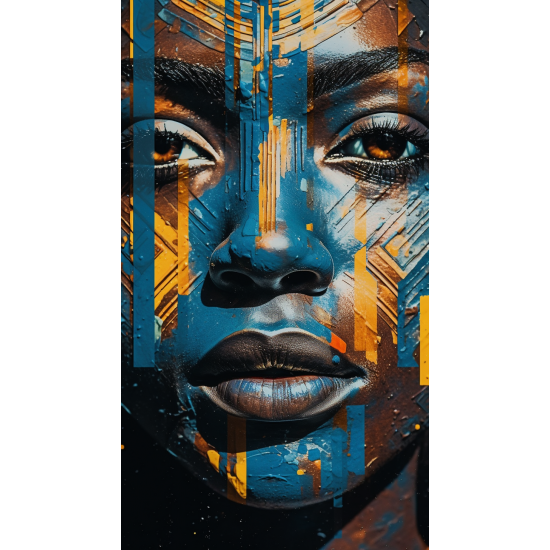 African womans face - Πίνακας σε καμβά