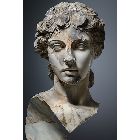 Ancient Greek marble statue - Πίνακας σε καμβά