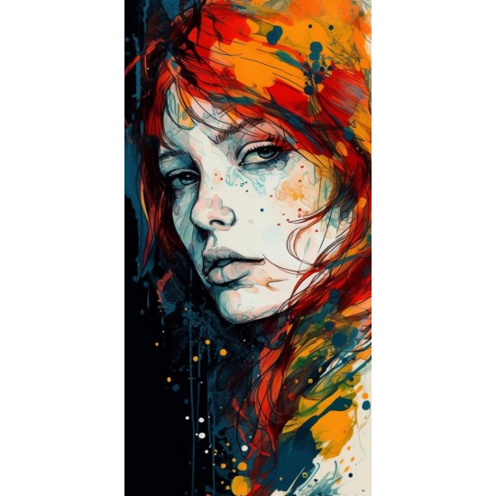 Artwork of a girl - Πίνακας σε καμβά