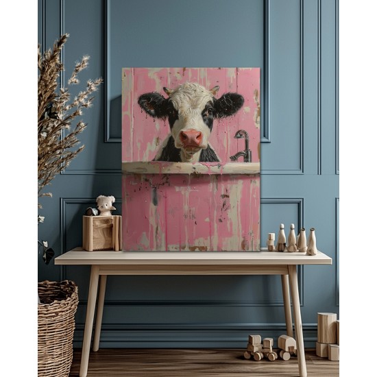 Bathtub cow - Πίνακας σε καμβά