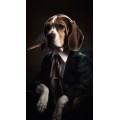 Beagle gangster - Πίνακας σε καμβά Κάδρα / Καμβάδες