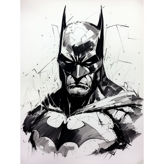 Black and white pen - Πίνακας σε καμβά