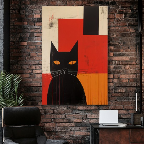 Black cat - Πίνακας σε καμβά