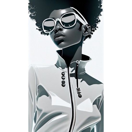 Black cool girl - Πίνακας σε καμβά