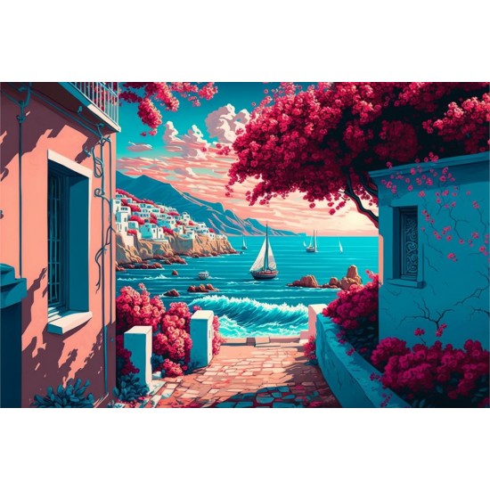 Blossom island home 2 - Πίνακας σε καμβά
