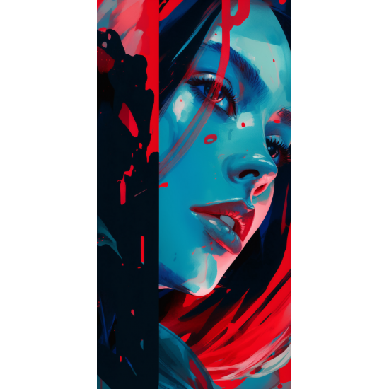 Blue and red tones - Πίνακας σε καμβά