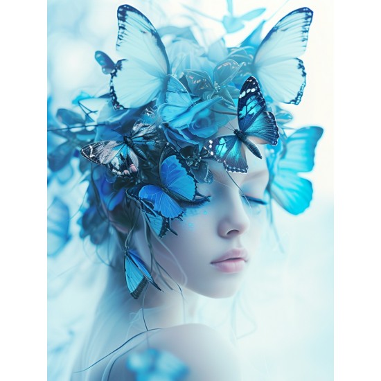 Blue butterflies - Πίνακας σε καμβά