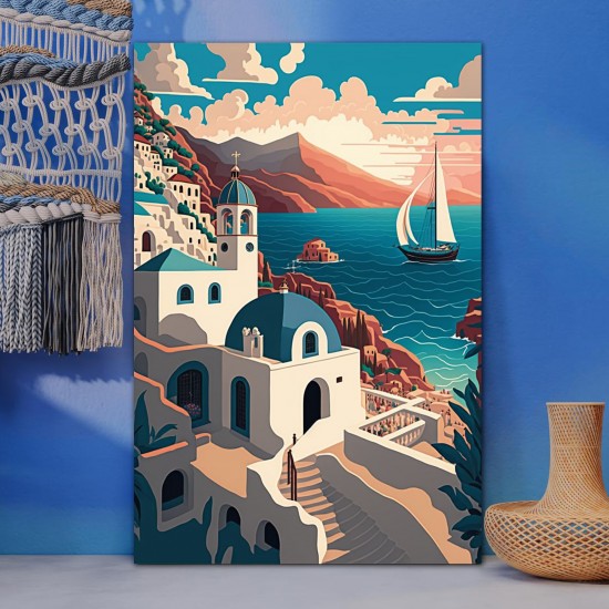 Blue dome 3 - Πίνακας σε καμβά