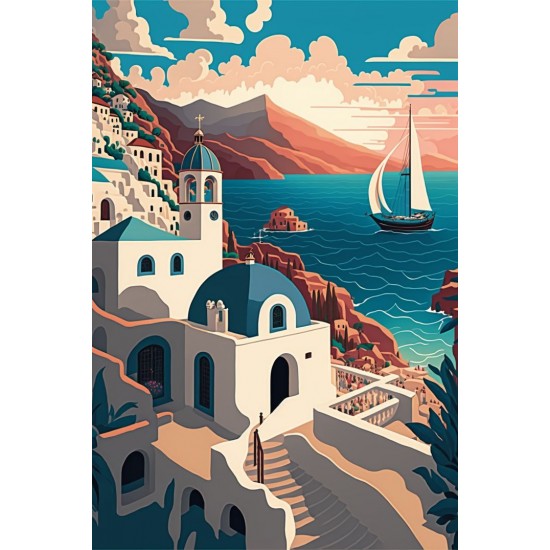 Blue dome 3 - Πίνακας σε καμβά