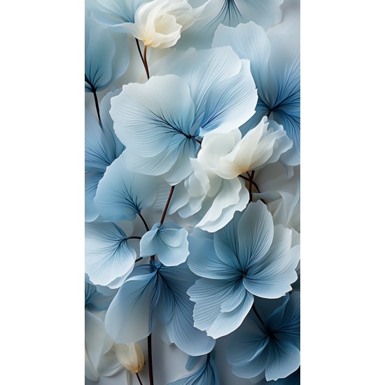 Blue pale leaf - Πίνακας σε καμβά