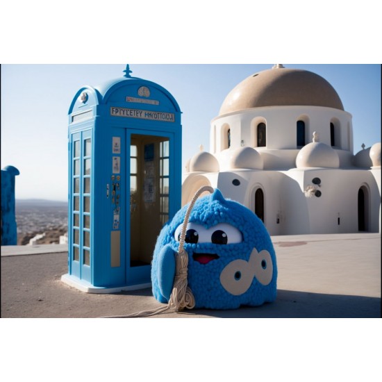 Blue telephone box -  Πίνακας σε καμβά