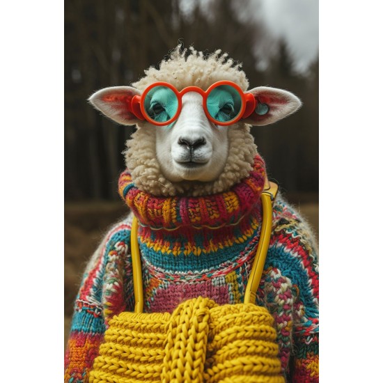 Boho sheep - Πίνακας σε καμβά - Πίνακας σε καμβά Κάδρα / Καμβάδες