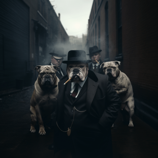 Bulldog - Mafia animals - Πίνακας σε καμβά
