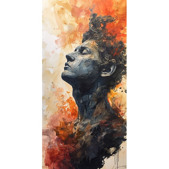 Burning head -  Πίνακας σε καμβά