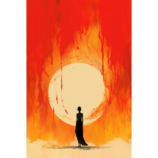 Burning moon - Πίνακας σε καμβά