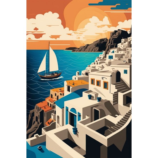 Caldera view - Πίνακας σε καμβά