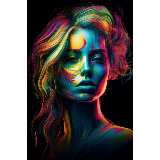 Colorful girl - Πίνακας σε καμβά