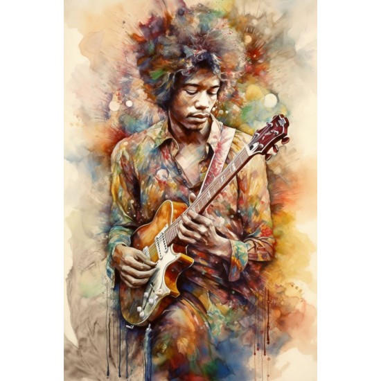 Colorful strings guitar - Πίνακας σε καμβά