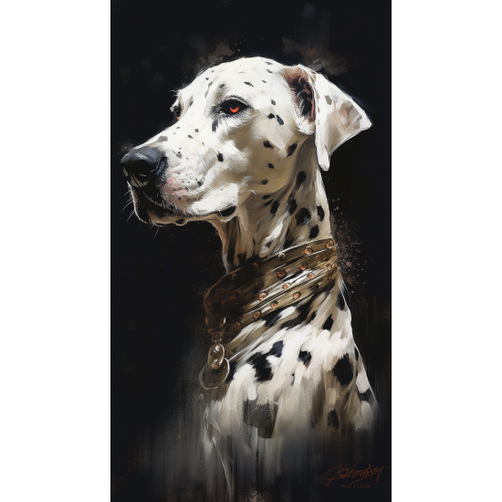 Dalmatian dog in style - Πίνακας σε καμβά