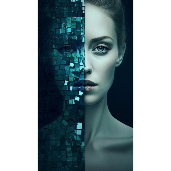 Dark aquamarine - Πίνακας σε καμβά