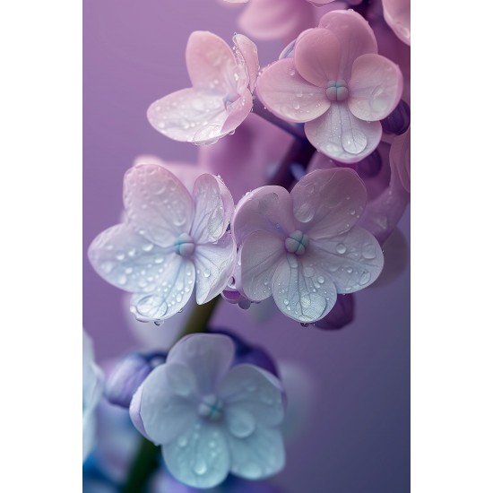 Drops and flowers - Πίνακας σε καμβά