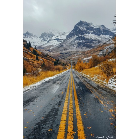 Empty road - Πίνακας σε καμβά - Πίνακας σε καμβά Κάδρα / Καμβάδες