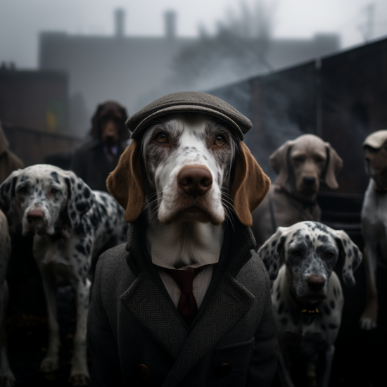 English setter 3 - Mafia animals - Πίνακας σε καμβά Κάδρα / Καμβάδες