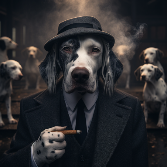 English setter - Mafia animals - Πίνακας σε καμβά