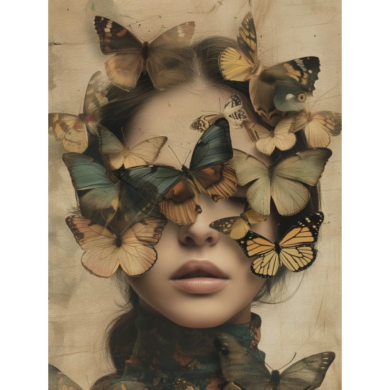 Faith and butterflies - Πίνακας σε καμβά