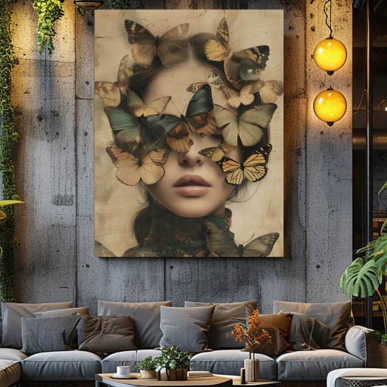 Faith and butterflies - Πίνακας σε καμβά