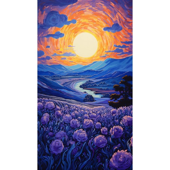 Fields of lavender - Πίνακας σε καμβά