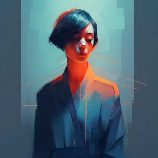 Figurative Female Character - Πίνακας σε καμβά Κάδρα / Καμβάδες