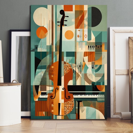 Fine art print of a jazz collage - Πίνακας σε καμβά