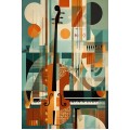 Fine art print of a jazz collage - Πίνακας σε καμβά Κάδρα / Καμβάδες