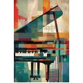 Fine art print of a piano - Πίνακας σε καμβά Κάδρα / Καμβάδες