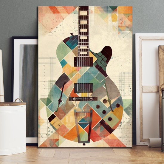 Fine art print of a six string electric guitar - Πίνακας σε καμβά
