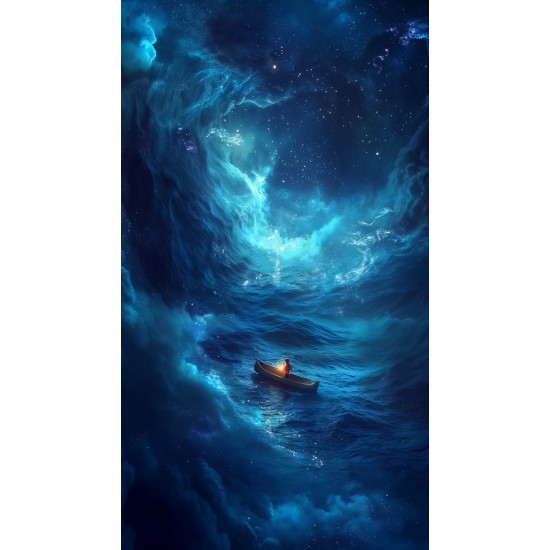 Floating in the sea - Πίνακας σε καμβά