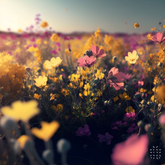 Flower field - Πίνακας σε καμβά