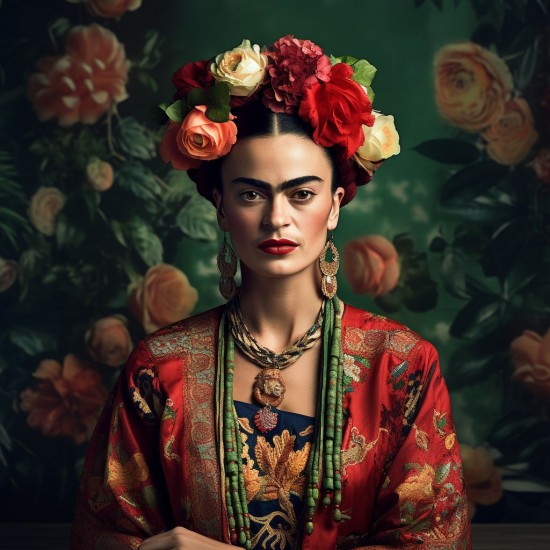 Flowers on hair - Πίνακας σε καμβά