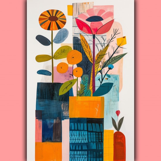 Funky plants - Πίνακας σε καμβά - Πίνακας σε καμβά Κάδρα / Καμβάδες