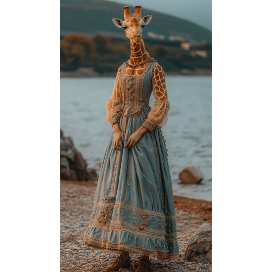 Giraffe folklore - Πίνακας σε καμβά