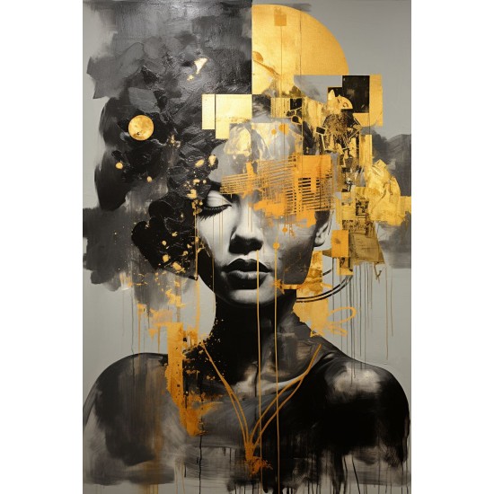 Gold accents - Πίνακας σε καμβά