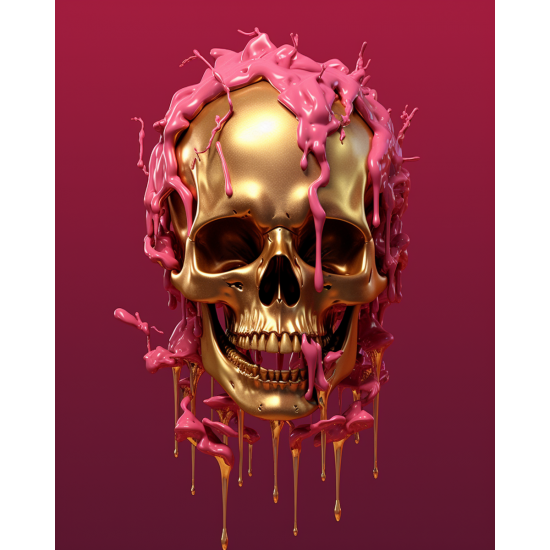 Gold skull - Πίνακας σε καμβά