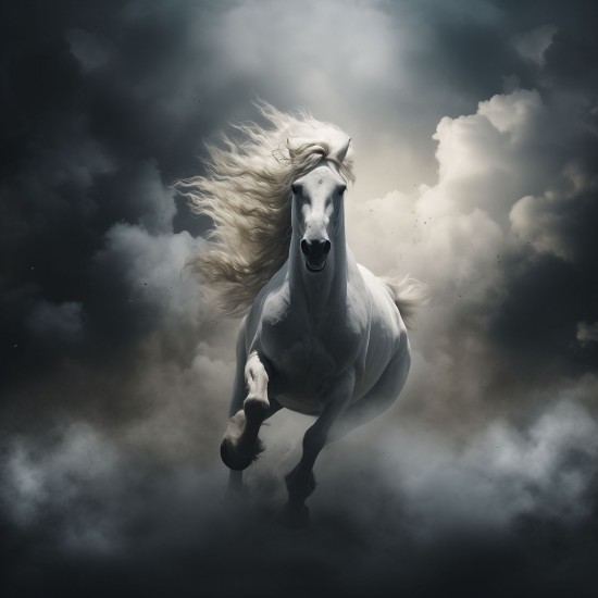 Horse in the clouds - Πίνακας σε καμβά