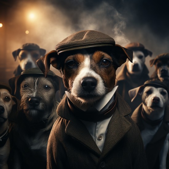 Jack russell 3 - Mafia animals - Πίνακας σε καμβά Κάδρα / Καμβάδες