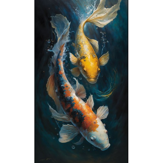 Koi fish - Πίνακας σε καμβά