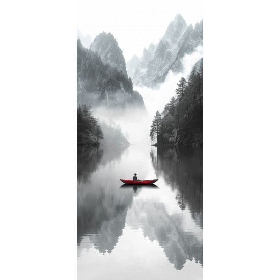 Lake against mountains - Πίνακας σε καμβά