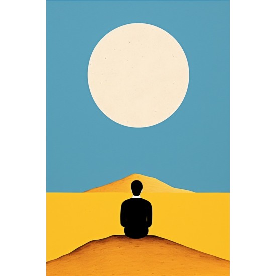 Man sitting - Πίνακας σε καμβά